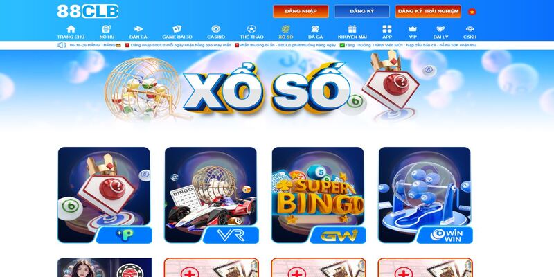 Sảnh xổ số online